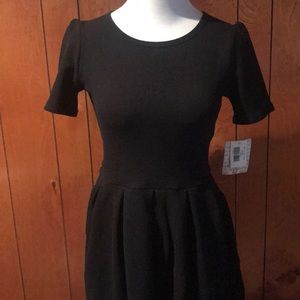 LuLaRoe Amelia Small Black Dress BNWT